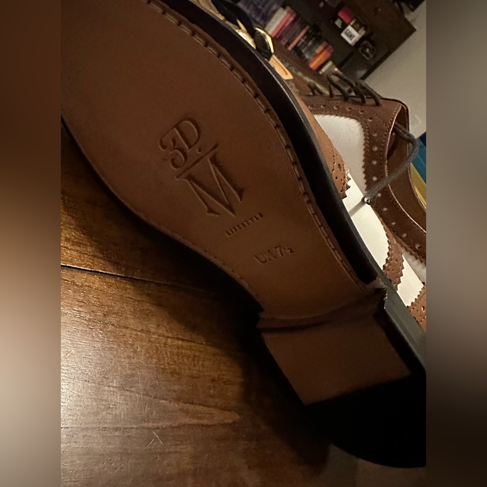 3DM Lifestyle spectator wingtip Oxford brown/white
